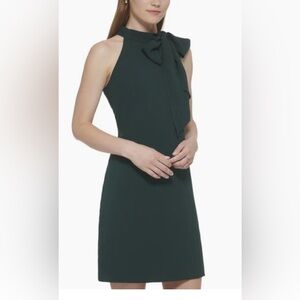 NWT!!Vince Camuto Women's Halter  Bow Neck Dress In Green SZ US 6
